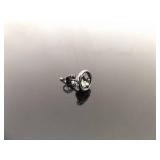 .925 Sterling Silver Coach Zirconia Post Earrings In Original Packaging