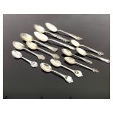 164.1 Grams of Antique and Vintage .925 Sterling Silver Souvenir and Travel Spoons