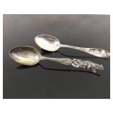 164.1 Grams of Antique and Vintage .925 Sterling Silver Souvenir and Travel Spoons