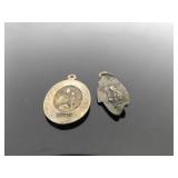 29.3 Grams of Antique and Vintage .925 Sterling Silver Religious Medals, Necklaces, etc.