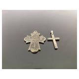 29.3 Grams of Antique and Vintage .925 Sterling Silver Religious Medals, Necklaces, etc.