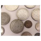 Lot of REAL SILVER Old Foreign Coins