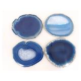 4 Blue Agate Coasters