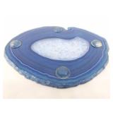 4 Blue Agate Coasters