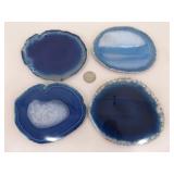 4 Blue Agate Coasters