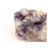 Raw Amethyst Quartz Stone and 2 Polished Amethyst Balls on Stands