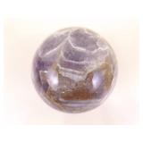 Raw Amethyst Quartz Stone and 2 Polished Amethyst Balls on Stands