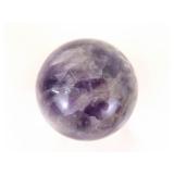 Raw Amethyst Quartz Stone and 2 Polished Amethyst Balls on Stands
