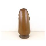Antique Copper Scuttle Bucket w/Porcelain Handles and Lions Faces