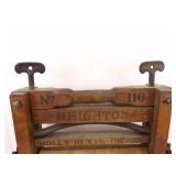 Antique Brighton Laundry Wringer and National Glass Washboard