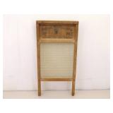 Antique Brighton Laundry Wringer and National Glass Washboard