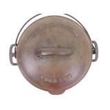 Lot of Antique Cast Iron Dutch Oven, Water Kettle, and Frying Pan