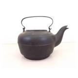 Lot of Antique Cast Iron Dutch Oven, Water Kettle, and Frying Pan