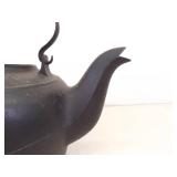 Lot of Antique Cast Iron Dutch Oven, Water Kettle, and Frying Pan