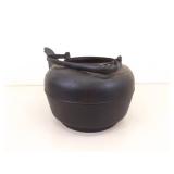 Lot of Antique Cast Iron Dutch Oven, Water Kettle, and Frying Pan
