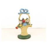 Antique Cast Iron 10.5" Flower Basket Door Stop
