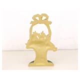 Antique Cast Iron 10.5" Flower Basket Door Stop