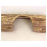 Antique Primitive Wood Carved Shoulder Yoke Water Bucket Carrier
