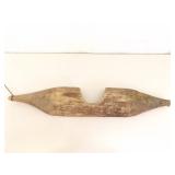 Antique Primitive Wood Carved Shoulder Yoke Water Bucket Carrier