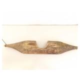 Antique Primitive Wood Carved Shoulder Yoke Water Bucket Carrier