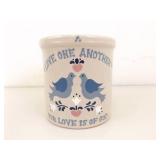 4 Roseville Pottery Hand Painted Small Crocks