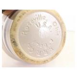 4 Roseville Pottery Hand Painted Small Crocks