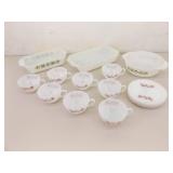 Lot of Misc FireKing Mixing Bowls, Casserole Pans, Lunch Set etc.