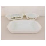 Lot of Misc FireKing Mixing Bowls, Casserole Pans, Lunch Set etc.