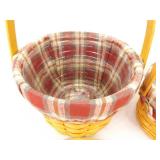 Lot of 7 Longaberger Lidded etc. Lined etc. Baskets