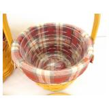 Lot of 7 Longaberger Lidded etc. Lined etc. Baskets