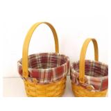 Lot of 7 Longaberger Lidded etc. Lined etc. Baskets