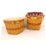 Lot of 7 Longaberger Lidded etc. Lined etc. Baskets