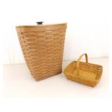 2 Large Lidded and Mid Sized  Longaberger Baskets