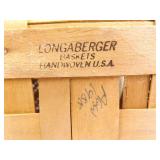 2 Large Lidded and Mid Sized  Longaberger Baskets