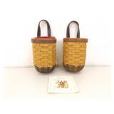 3 Longaberger Hanging Baskets