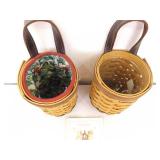 3 Longaberger Hanging Baskets
