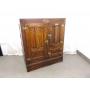 Antique Seeger Wood Chest Freezer w/Brass Hardware