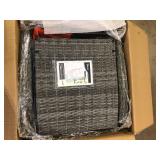Outsunny Dark Blue Wicker Outdoor Recliner with Dark Blue Cushions Customer Returns See Pictures