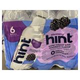 Hint Blackberry Water - 2 Packs of 6 (16 oz Bottles)