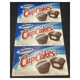 AS 3 - Lot of 3 Boxes Hostess CupCakes Frosted Chocolate with Creamy Filling