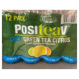PosiTeav Diet Green Tea Citrus - 12-Pack (16.9 Fl Oz Bottles)