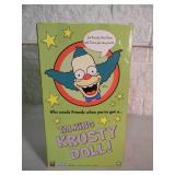 VINTAGE 2001 The Simpsons "Krusty the Clown" TREEHOUSE OF HORROR - Interactive Talking Figure By Playmates #99142 - IN BOX - APPROX 15" TALL - FANTASTIC PIECE!!!!! - SEE PICTURES!