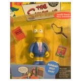 VINTAGE 2000 The Simpsons Intelli-Tronic Voice Activation "SUNDAY BEST HOMER" #99192 & "SUNDAY BEST BART" #99191 By Playmates - IN BOX - AWESOME PIECES! - SEE PICTURES!