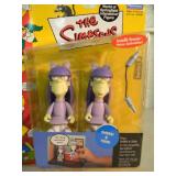 VINTAGE 2002 The Simpsons WORLD OF SPRINGFIELD INTERACTIVE FIGURE - SHERRI & TERRI #199243 By Playmates - IN BOX - AWESOME PIECE! - SEE PICTURES!