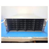 SuperMicro CSE-846 24-Bay Server Chassis // Power Supply: PWS-1K21P-1R (x2 units) // RAID Card: LSI MegaRAID 9260-4i // CPU: INTEL(R) XEON(R) CPU E5620 @ 2.40GHZ // 16GB DDR3 RAM // NO HD