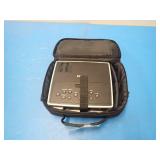 InFocus IN1102 Projector with travel case // 1280 x 800 Native resolution with 2200 ANSI Lumens // Flickering once in awhile, lamp is on its way out // Includes power and display cables