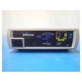 InFocus IN1102 Projector with travel case // 1280 x 800 Native resolution with 2200 ANSI Lumens // Flickering once in awhile, lamp is on its way out // Includes power and display cables