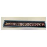 Vintage Framed Train-Themed Artwork with Duck Figurines