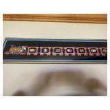 Vintage Framed Train-Themed Artwork with Duck Figurines