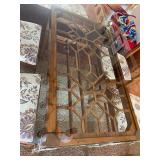 Vintage Glass Top Dining Table with 8 Chairs